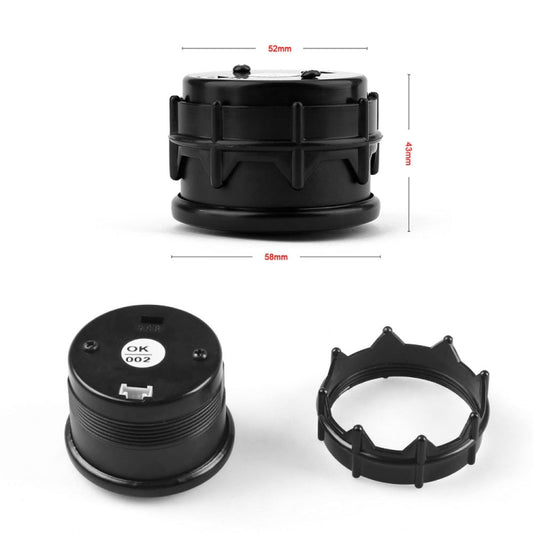 Air-fuel ratio gauge with mounting ring and 52mm size dimensions