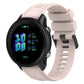 22mm silicone twill watch band, sand pink strap with metal buckle for Garmin Forerunner 955.