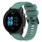22mm silicone twill watch band, teal-green, perforated style, for Garmin Forerunner 955