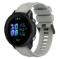 22mm silicone twill watch band, light gray, perforated style, for Garmin Forerunner 955
