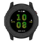 Black hollow TPU watch case showing top view with watch face and side buttons