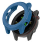 Blue hollow TPU watch case with protective bumper and open circular window