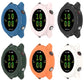 Multiple color hollow TPU watch cases shown: black, blue, green, orange, pink, white.
