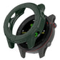 Olive green hollow TPU watch case with protective bumper for a fitness watch.