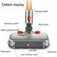 Gray wet mopping head with red switches, LED light strip, and water injection nozzle