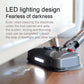 Electric wet mopping head with bright LED strip lighting the front cleaning brush