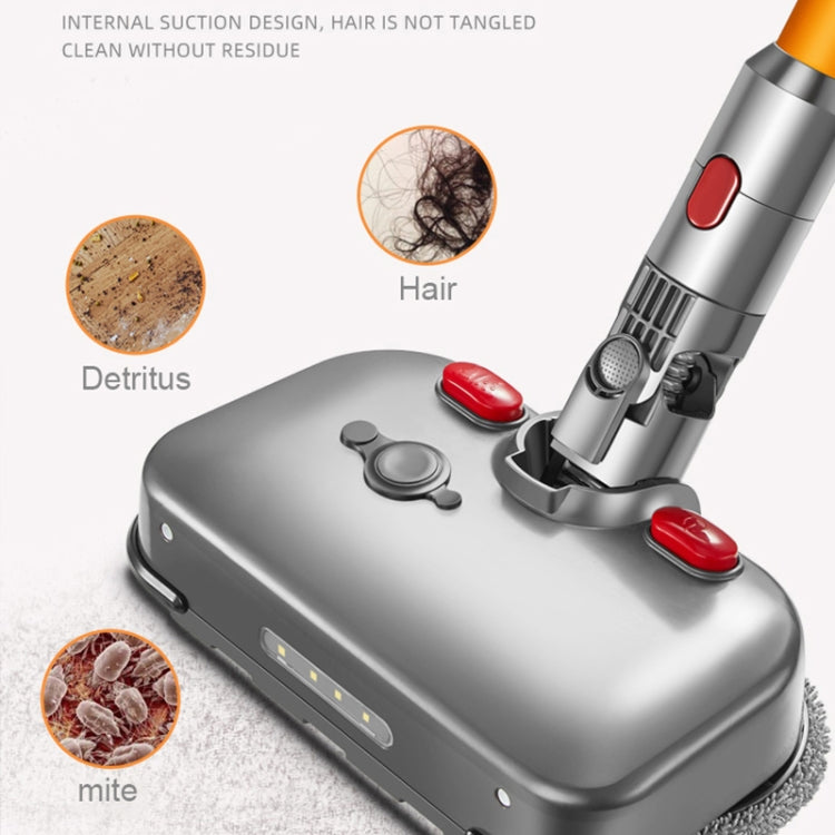 Gray wet mopping head with side anti-collision strip and suction opening design