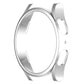 Silver half-coverage protective smartwatch case with open ring design and side cutouts