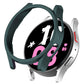 Green half-coverage protective smartwatch case with open face and raised bezel surround