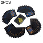 Plastic waterproof poker cards spread, black with blue and gold suit card designs.