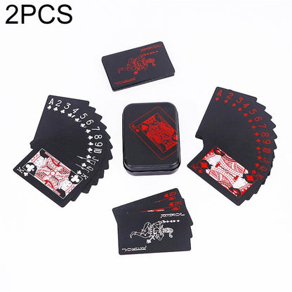 2 PCS Plastic Waterproof PVC Poker Cards, 5.7 x 8.7cm