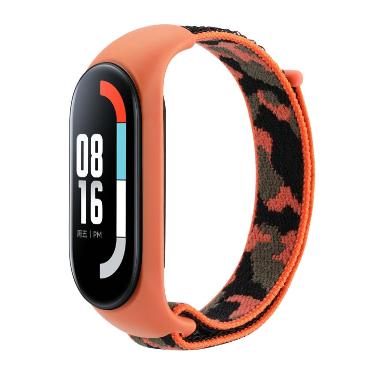 Nylon Loop Integrated Camo Woven Strap, For Xiaomi Mi Band 5/6/7