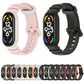 Two-color unibody watch band set with pink and black silicone straps, for Mi Band 7