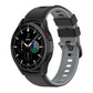 Two-tone silicone watch band with black and gray straps, adjustable buckle