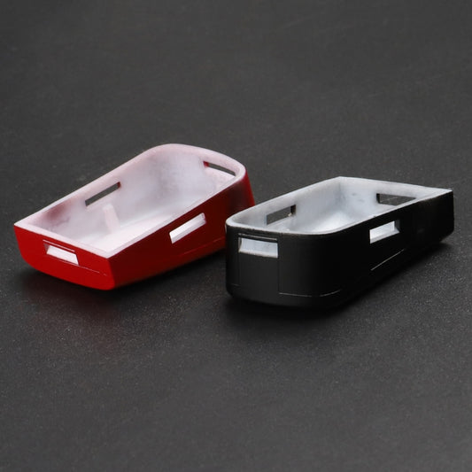 Car audio voice buttons set: red and black with I/O icons