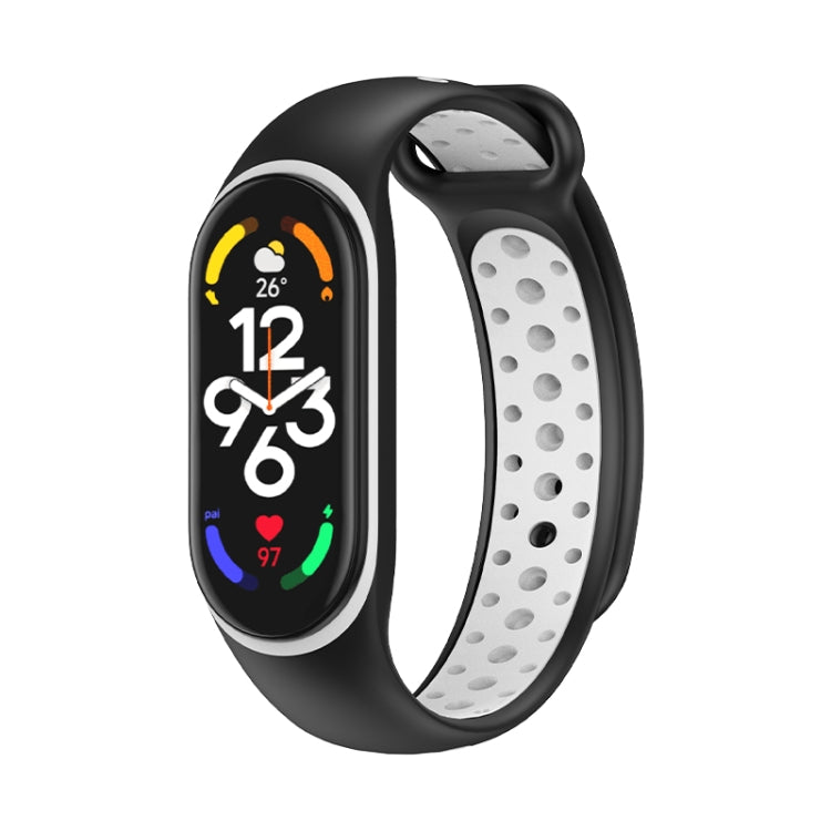 Two-color Silicone Watch Band, For Xiaomi Mi Band 7