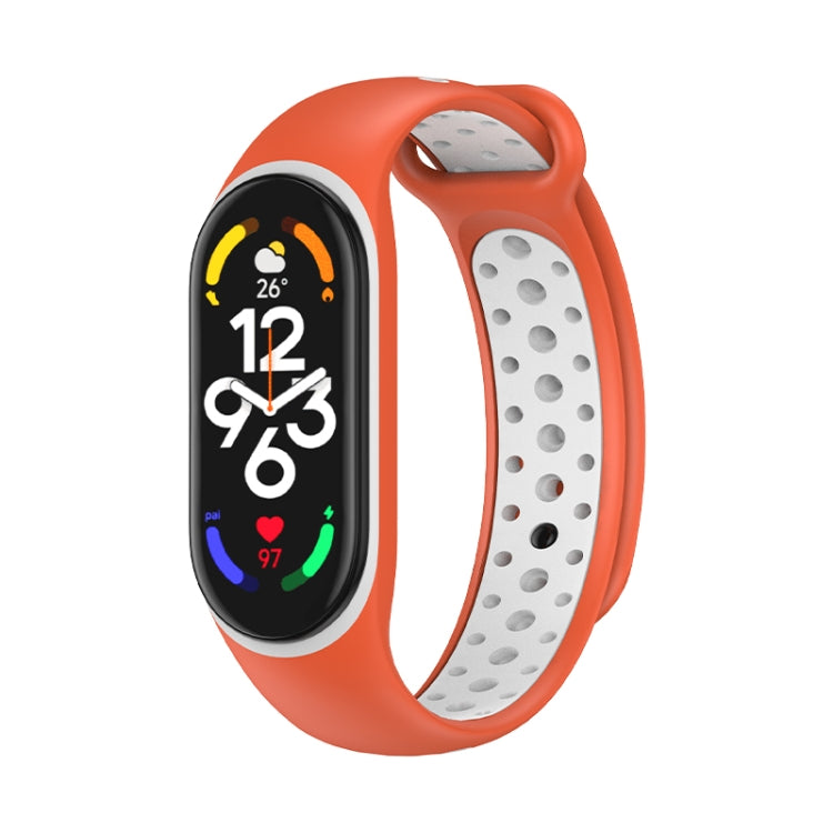 Two-color Silicone Watch Band, For Xiaomi Mi Band 7