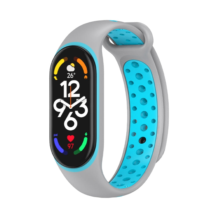 Two-color Silicone Watch Band, For Xiaomi Mi Band 7