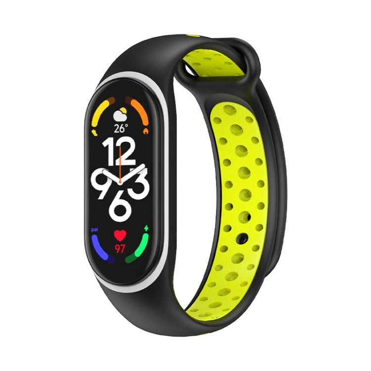 Two-color Silicone Watch Band, For Xiaomi Mi Band 7