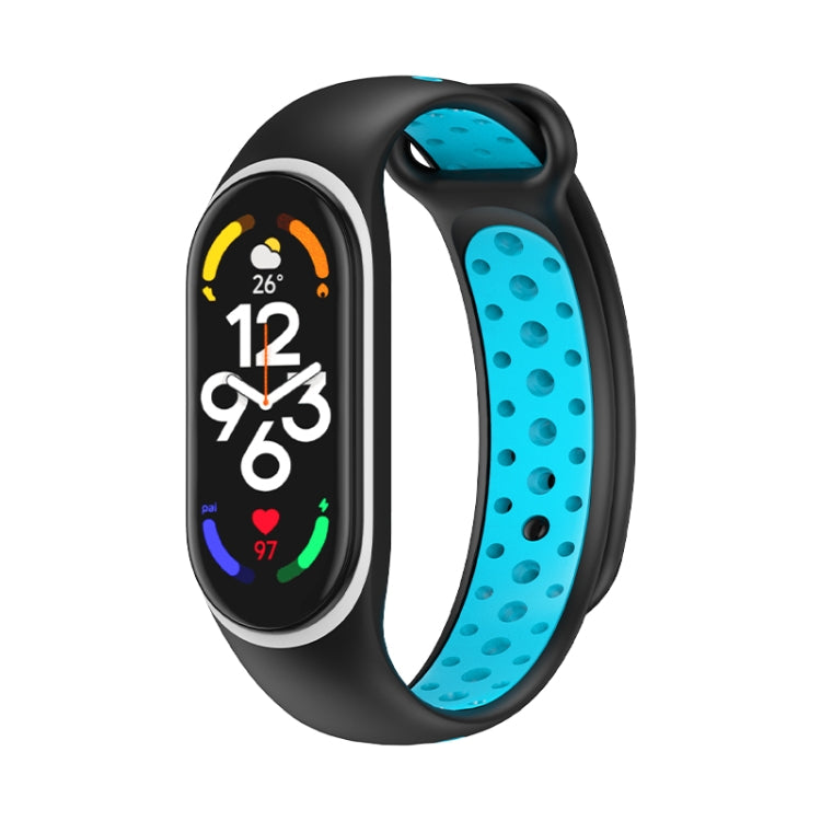 Two-color Silicone Watch Band, For Xiaomi Mi Band 7