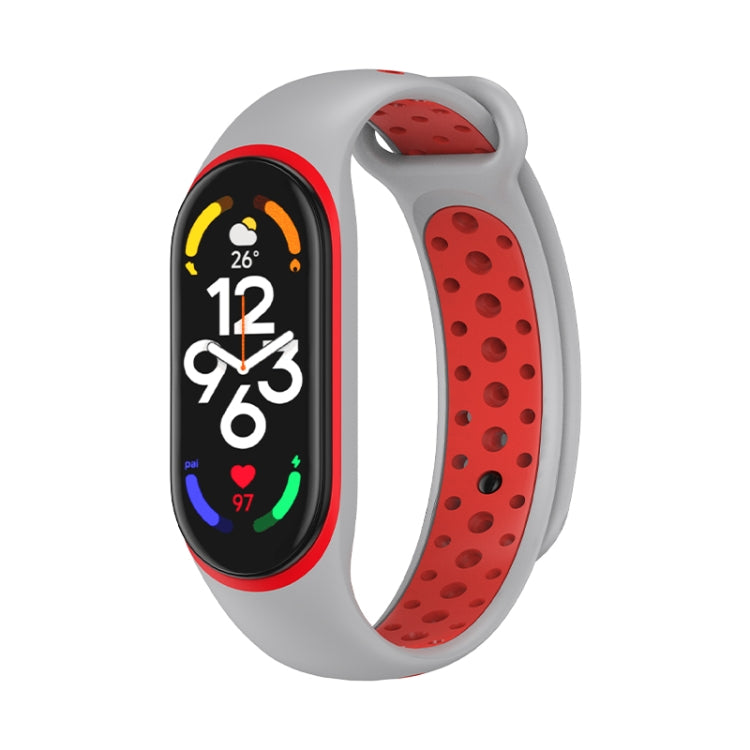 Two-color Silicone Watch Band, For Xiaomi Mi Band 7