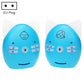 Blue cat-shaped wireless baby monitor with night light, EU plug.
