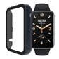 Tempered glass watch case with ink blue bezel and clear screen cover for fitness band