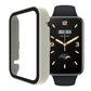 Tempered glass watch case with ivory white bezel and clear screen cover for fitness band