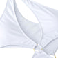 Solid Color One Piece Bikini Swimsuit, S, M, L, XL