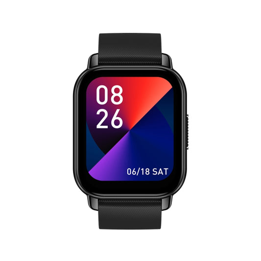 Black smartwatch with large color screen showing 08:26 and 06/18 SAT