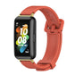 Heat orange silicone watch band with adjustable clasp for Huawei Band 7 / 7 NFC