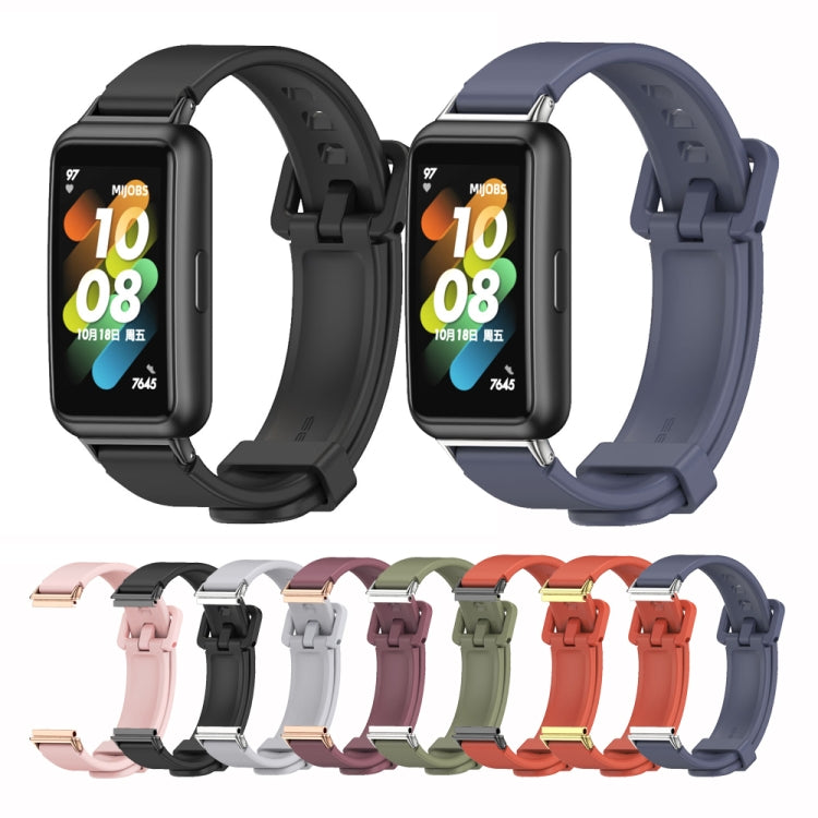 Assorted silicone watch bands with adjustable clasps for Huawei Band 7 / 7 NFC