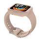 Light pink silicone integrated watch band with metal clasp and perforated strap