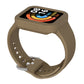 Light brown silicone integrated watch band with metal clasp and perforated strap