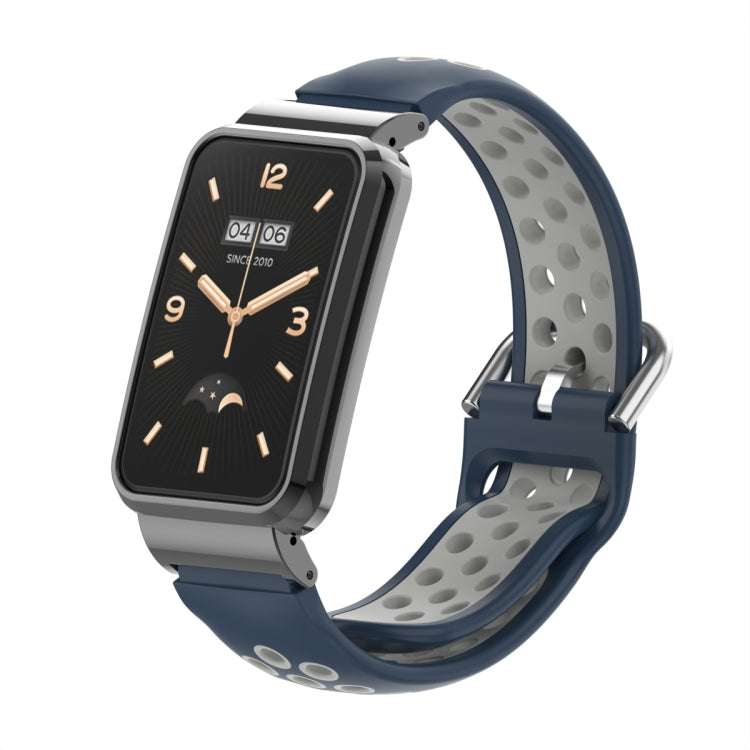 Silicone Metal Frame Watch Band, For Xiaomi Mi Band 7 Pro
