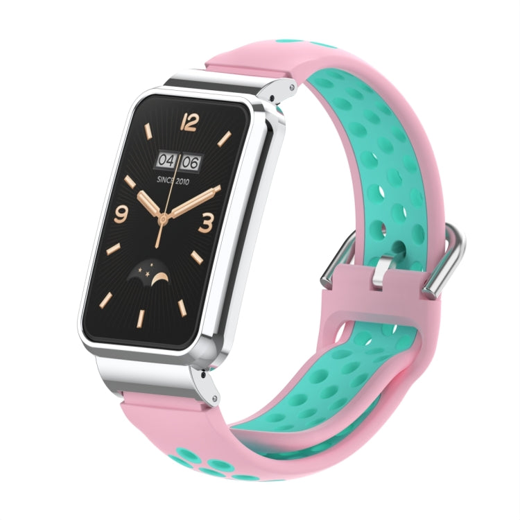 Silicone Metal Frame Watch Band, For Xiaomi Mi Band 7 Pro