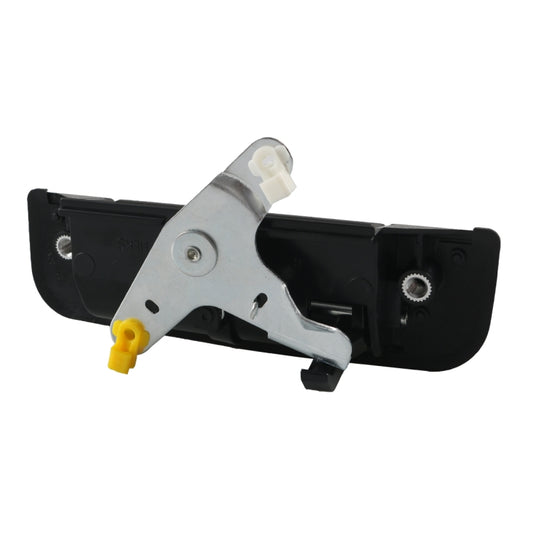 Tailgate pull handle assembly with metal linkage and white plastic parts