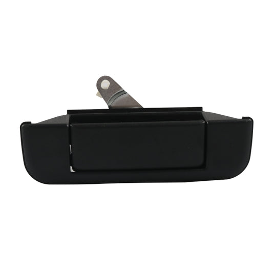 Black tailgate pull handle with metal mounting bracket
