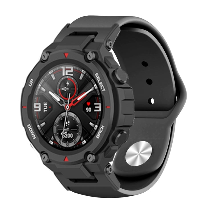 Silicone Reverse Buckle Watch Band, For Amazfit T-Rex / T-Rex Pro / Ares