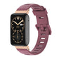 TPU watch band with perforated holes, rose-gold accents, and maroon/purple strap