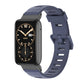 TPU watch band with perforated holes and dark blue strap, black smartwatch case