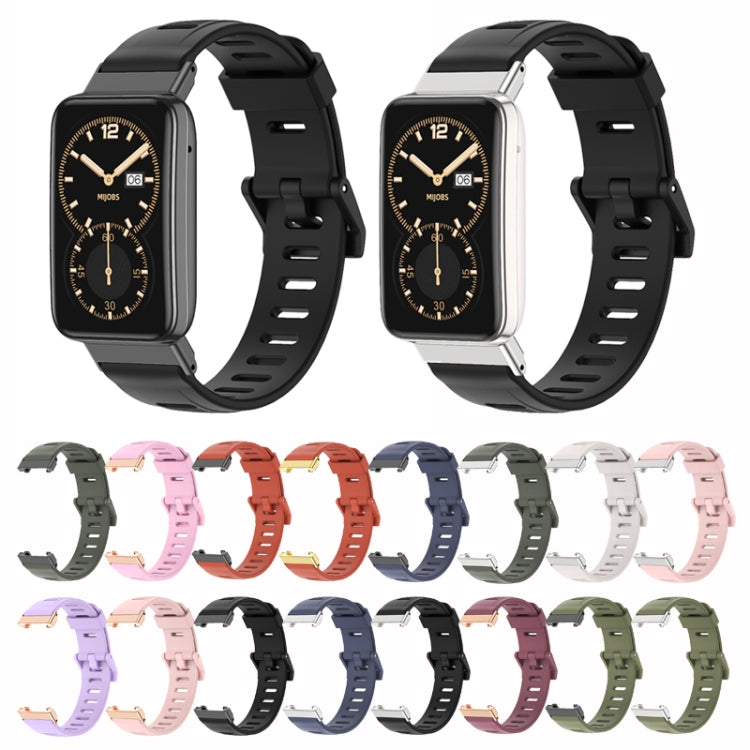 Multi-color TPU watch band set with perforated holes and different strap colors