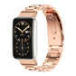 Rose gold three-bead metal watch band with smartwatch, for Xiaomi Mi Band 7 Pro