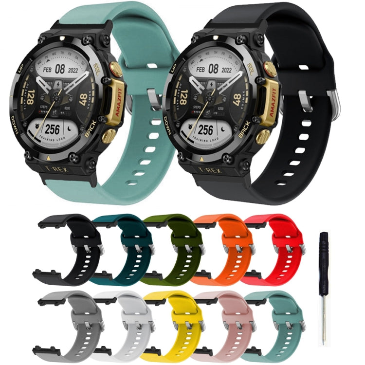 Silicone reverse buckle watch band set, assorted colors with adjustment tool