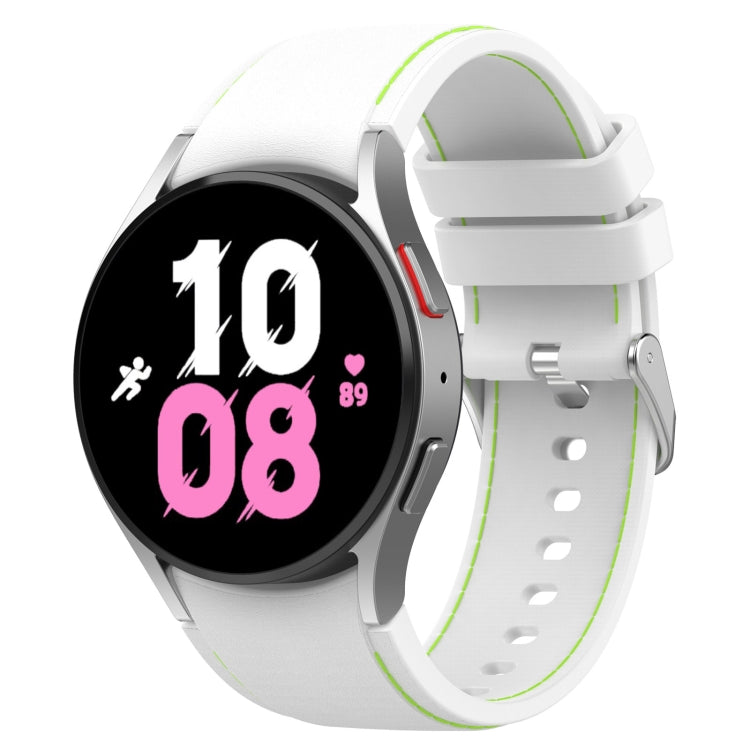 Universal Leather Texture Silicone Watch Band, For Samsung Galaxy Watch5 / Watch5 Pro /  Watch4