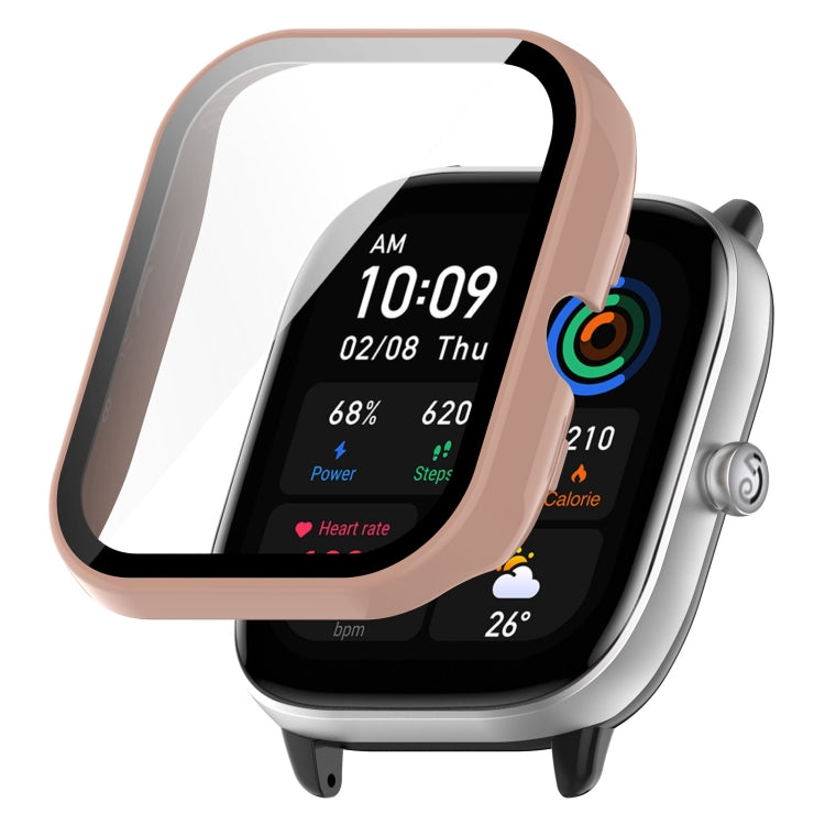 Pink fully enclosed PC watch case with clear front screen cover