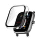 Transparent PC tempered glass watch case cover with clear protective frame