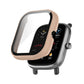 Pink PC tempered glass watch case cover for fitness smartwatch