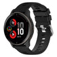 Black silicone watch band with cross-textured pattern and metal clasp