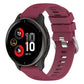 Wine red silicone watch band with cross-textured surface and clasp